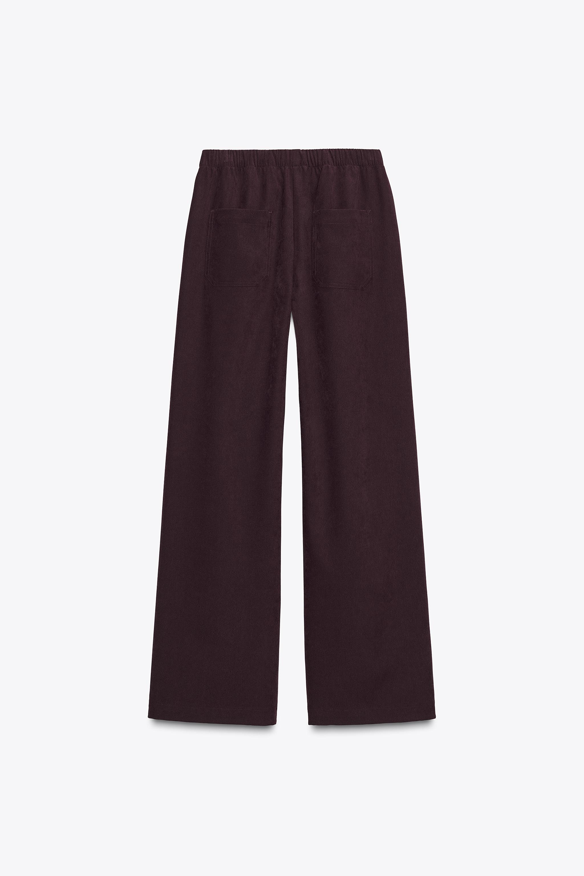 ELASTIC WAIST WIDE LEG PANTS